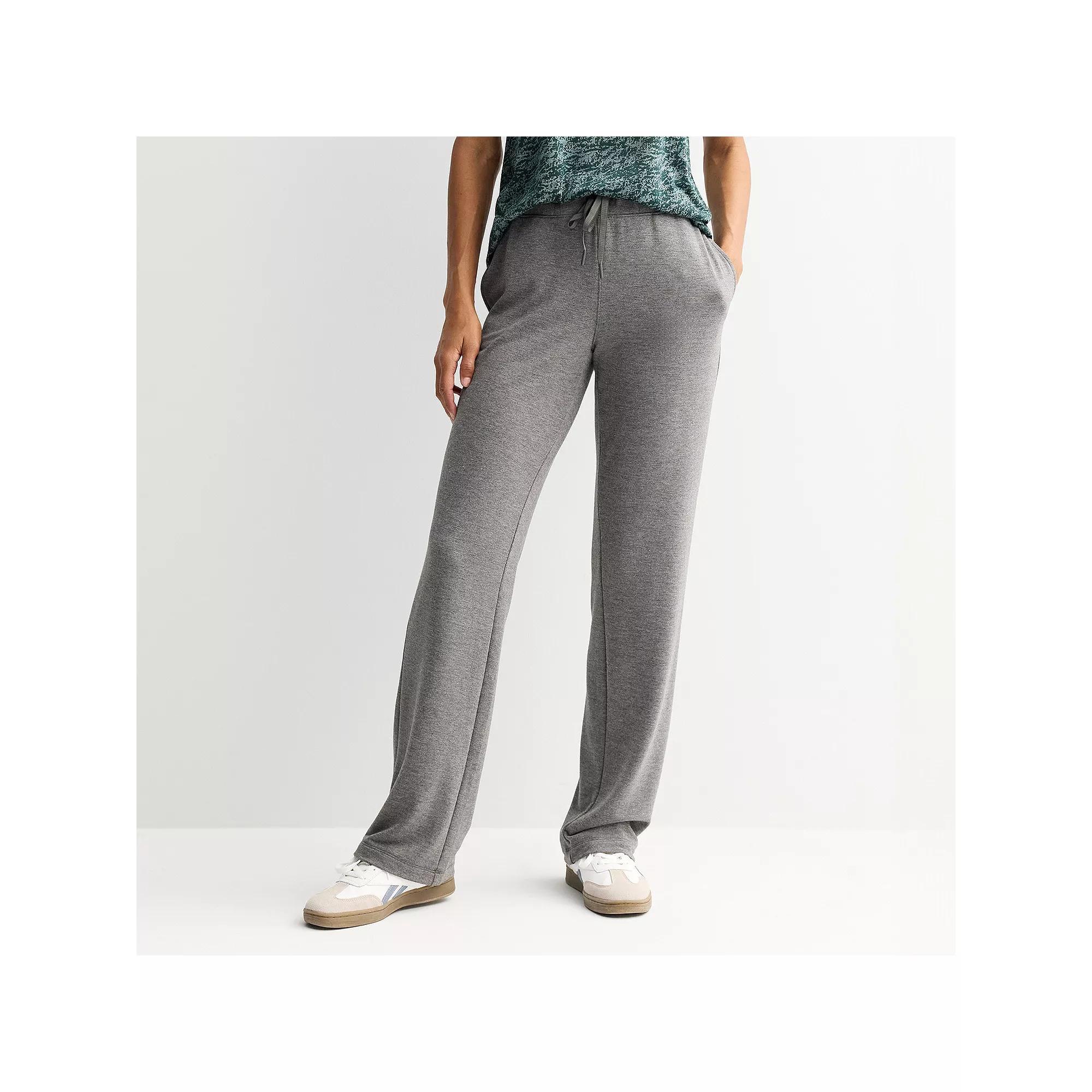 Petite Tek Gear® French Terry Open Hem Pants, Women's,  Product Image