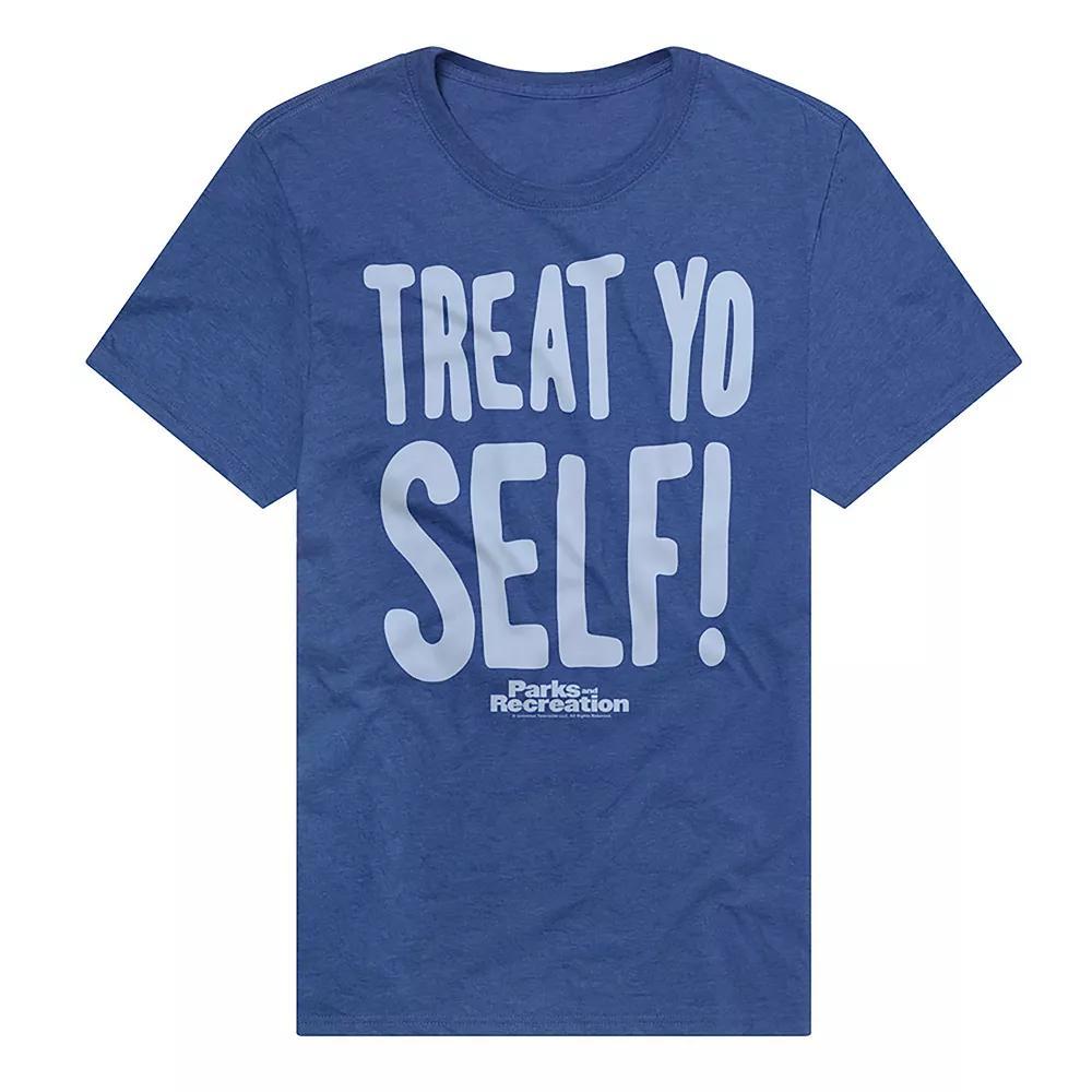 Men's Parks and Recreation Treat Yo Self Graphic Tee, Size: Small, Royal Product Image