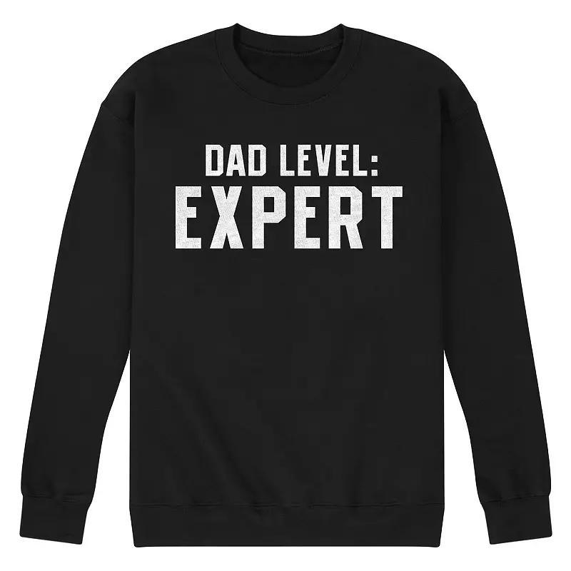 Men's Dad Level Expert Fleece Sweatshirt, Size: Small, Black Product Image