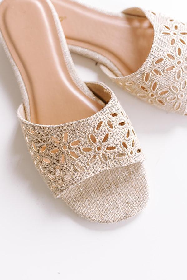 The Katherine Linen Sandal in Oatmeal Product Image