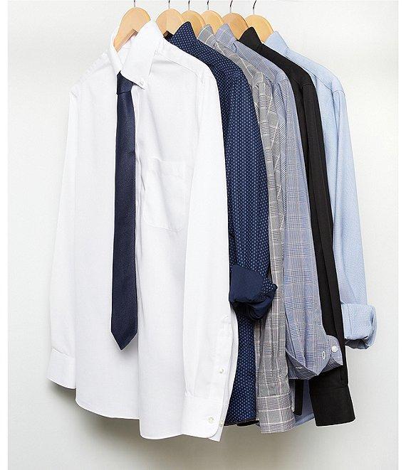 Gold Label Roundtree & Yorke Long Sleeve Geometric Print Sport Shirt Product Image