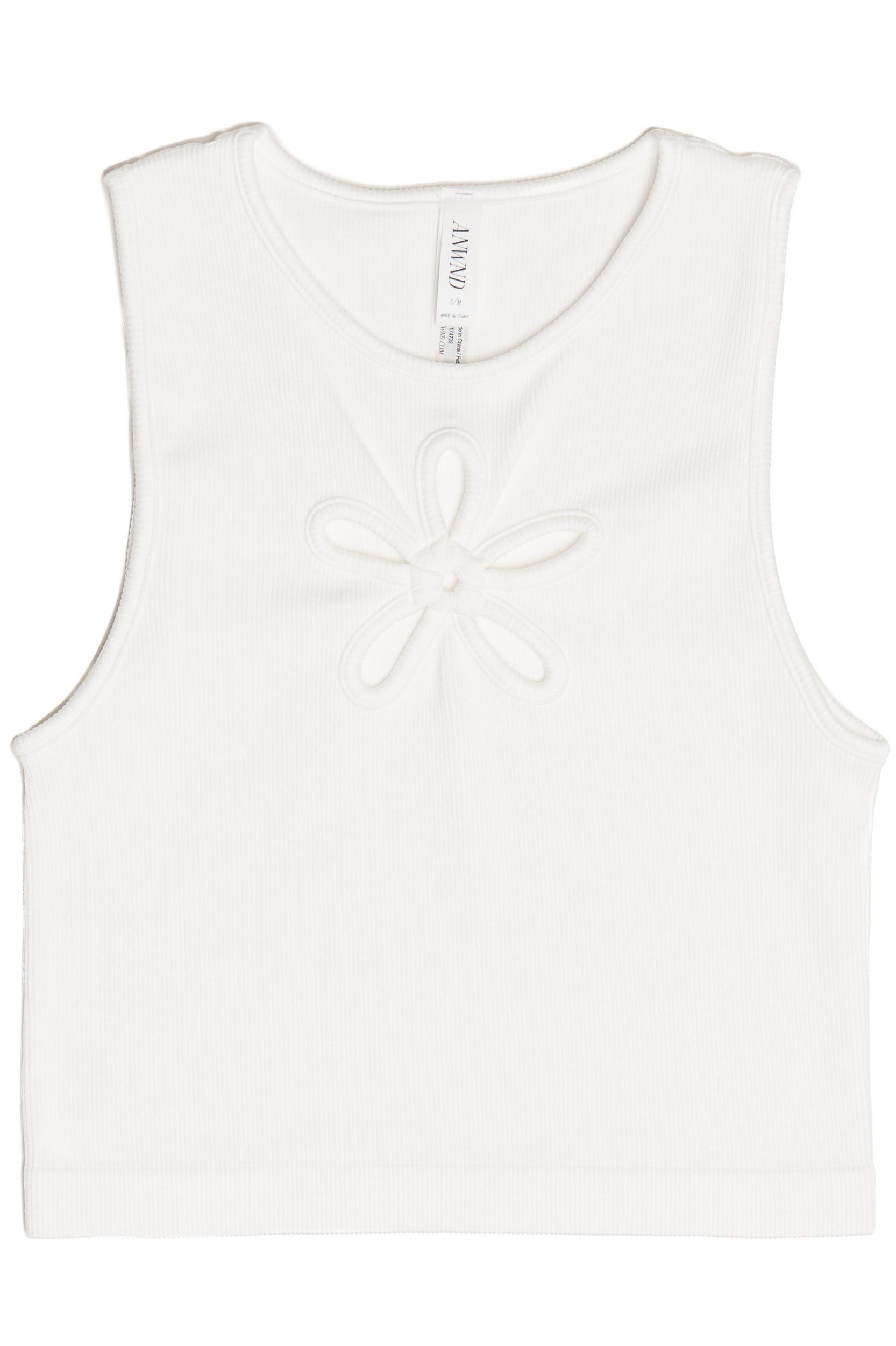 Flower Cut Out Seamless Tank Top Product Image