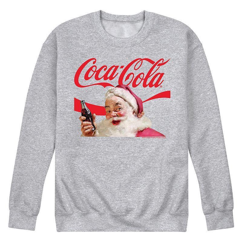 Men's CocaCola Santa Closeup Sweatshirt, Size: XXL, Blue Product Image