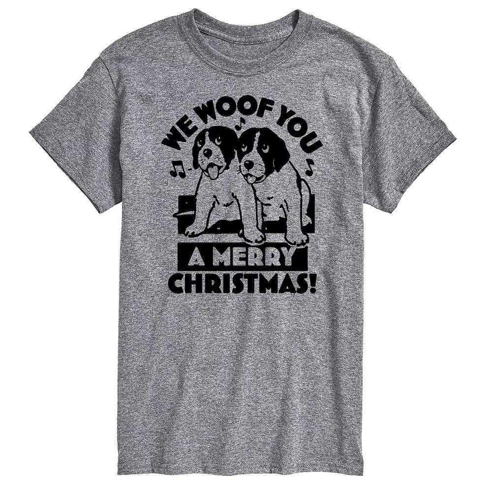 Men's We Woof You Merry Christmas Graphic Tee,  Product Image