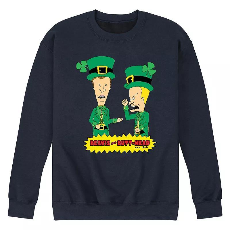 Men's Beavis And Butthead St Patricks Day Sweatshirt, Size: XL, Gray Product Image