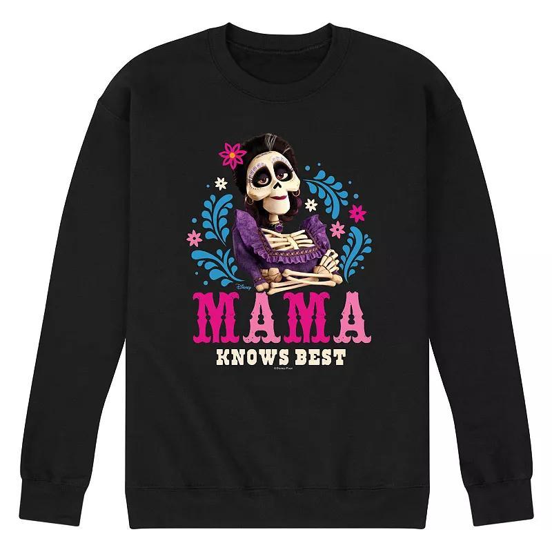 Disney / Pixar's Coco Imelda Men's Mama Knows Best Fleece Sweatshirt, Size: Medium, Gray Product Image