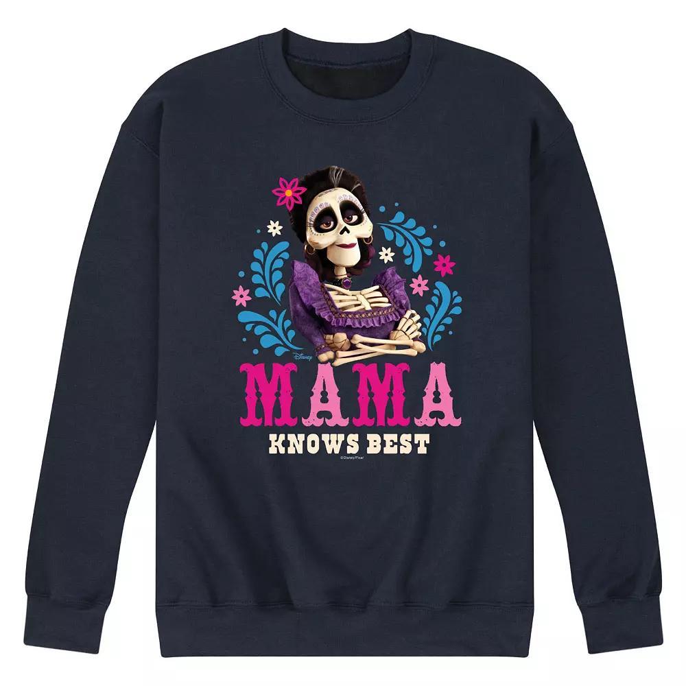 Disney / Pixar's Coco Imelda Men's Mama Knows Best Fleece Sweatshirt, Size: Medium, Gray Product Image