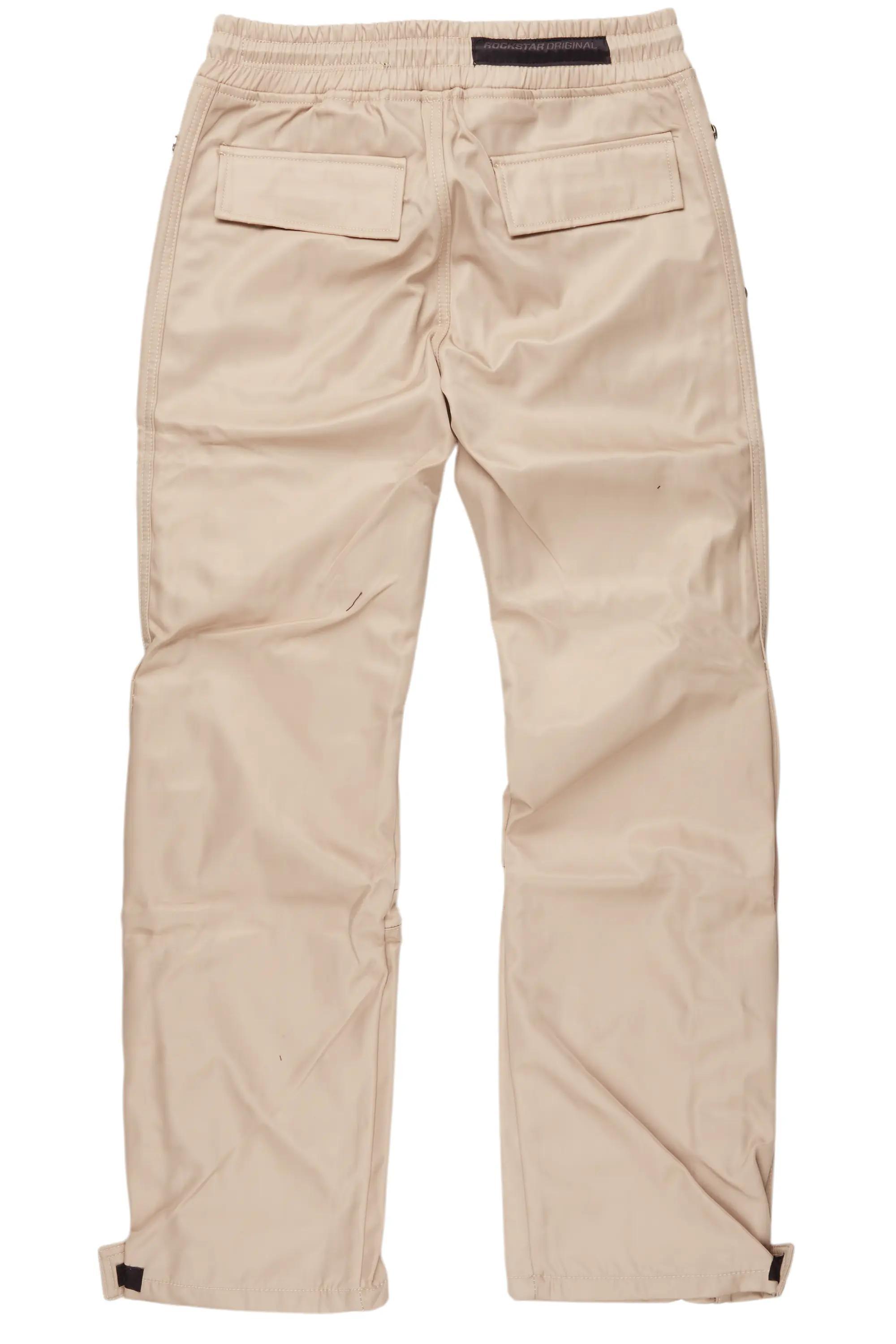 Yuri Beige Nylon Pants Male Product Image