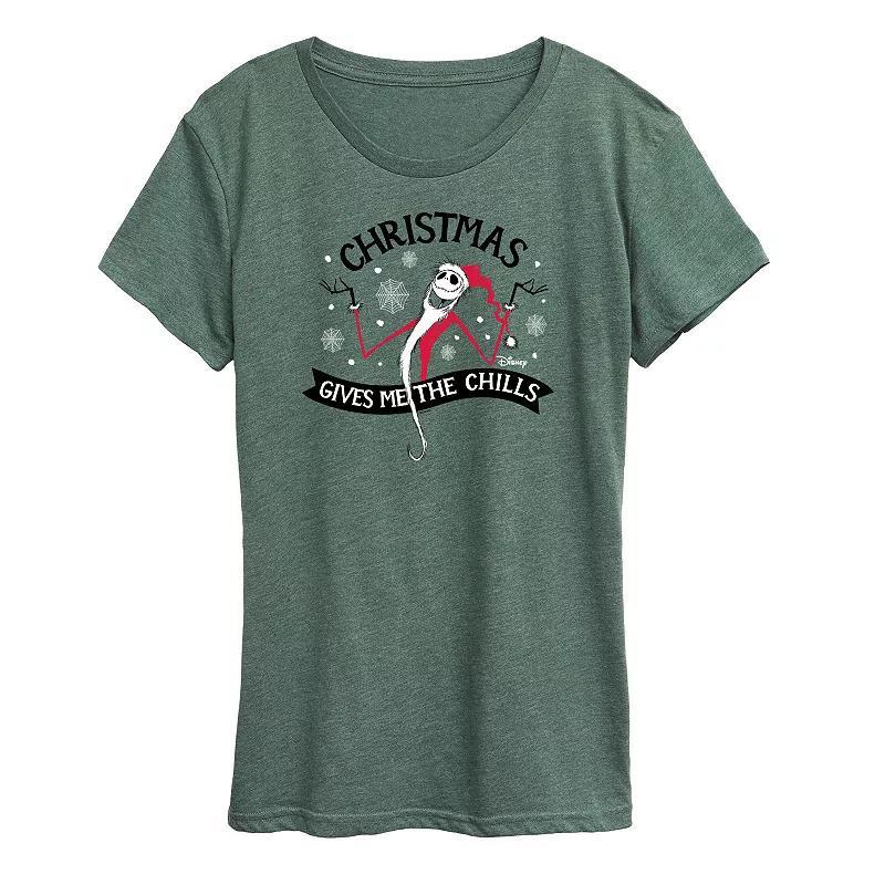 Disney's Nightmare Before Christmas Women's Chills Graphic Tee, Girl's, Size: XL, Grey Royal Blue Product Image