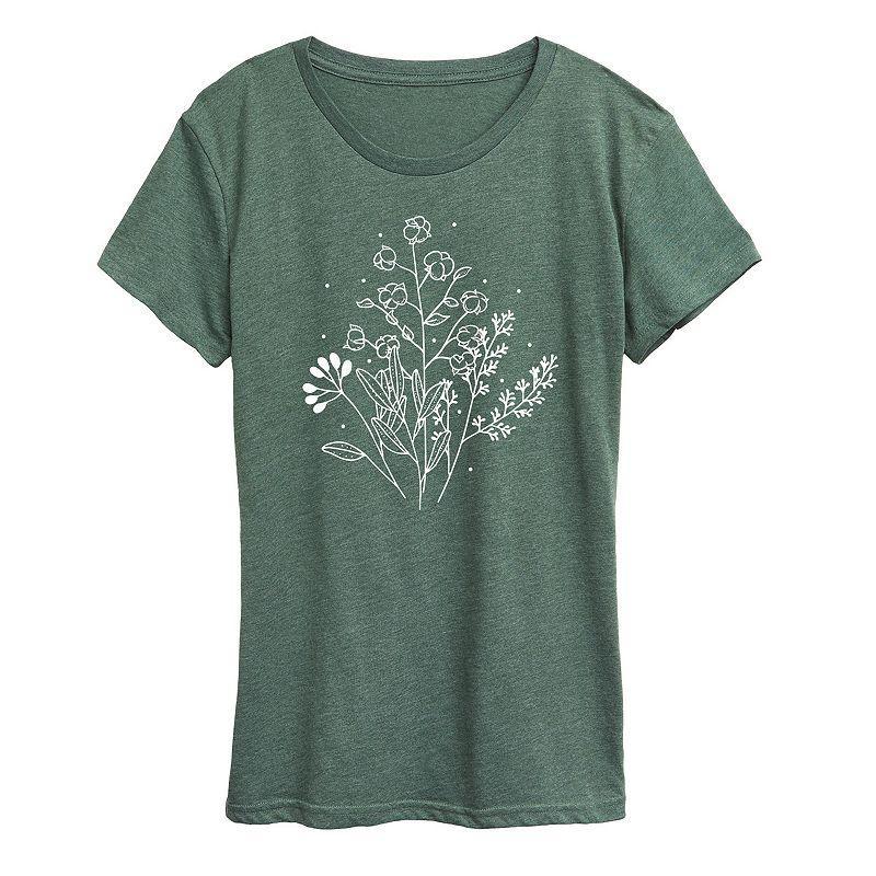 Women's Fall Flowers Graphic Tee,  Product Image