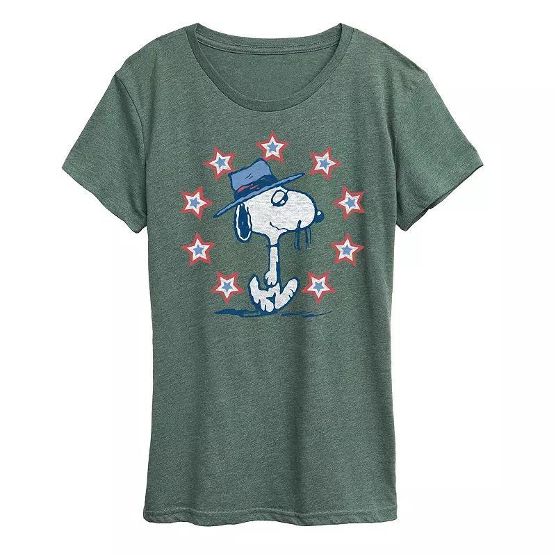 Women's Peanuts Spike Americana Graphic Tee, Size: XXL, Beige Product Image