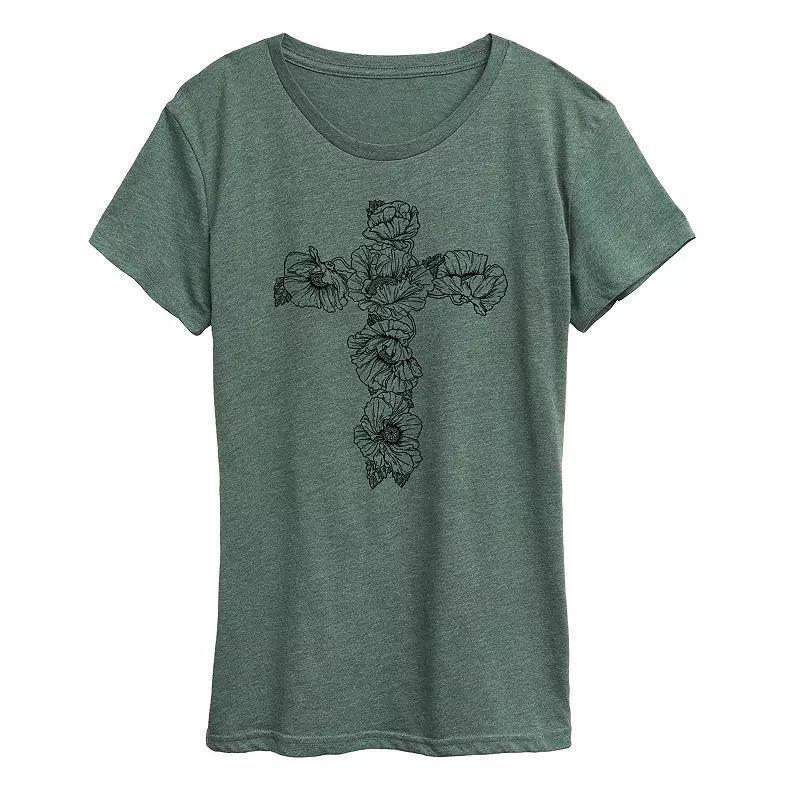 Women's Italy Flag Graphic Tee, Size: Medium, Grey Gray Product Image