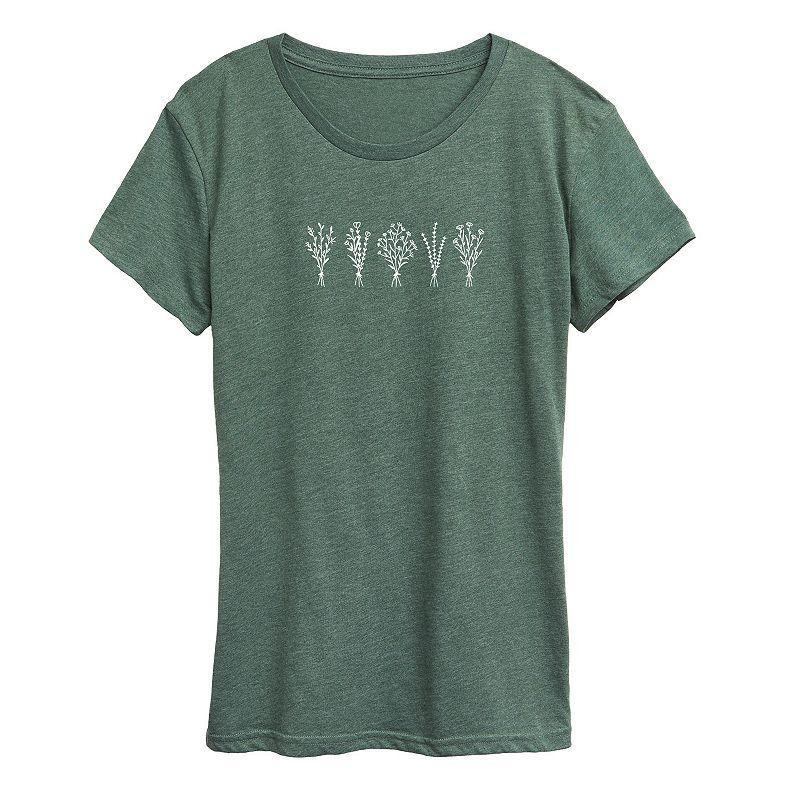 Womens Dont Blame Me Graphic Tee Grey Green Product Image