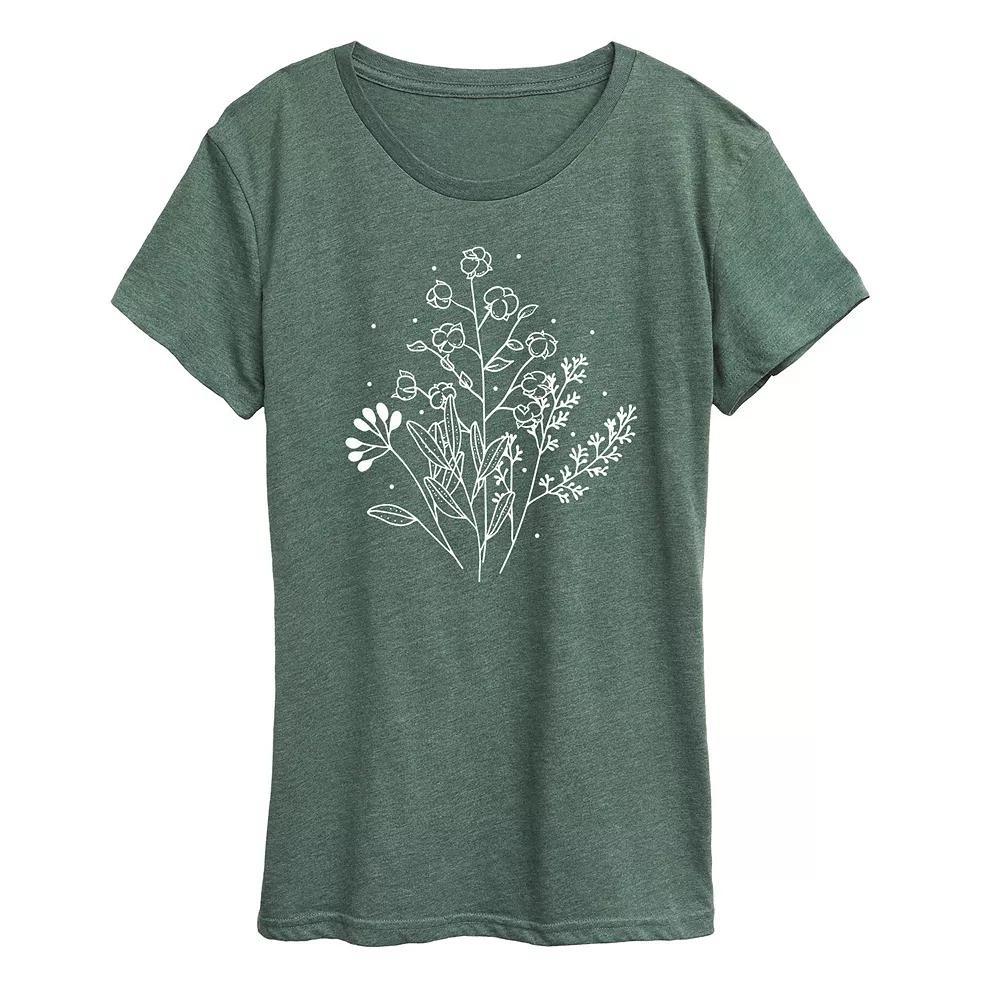 Women's Fall Flowers Graphic Tee,  Product Image
