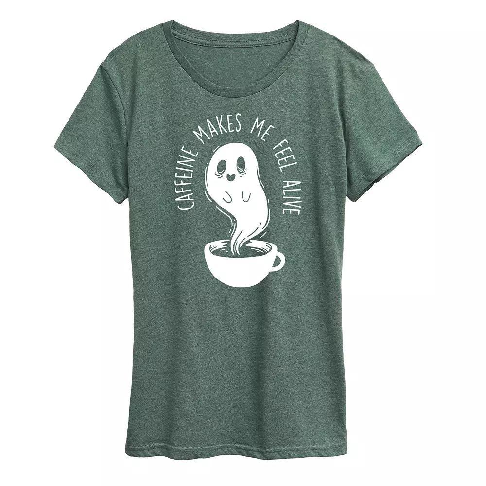 Women's Caffeine Makes Me Feel Alive Graphic Tee,  Product Image