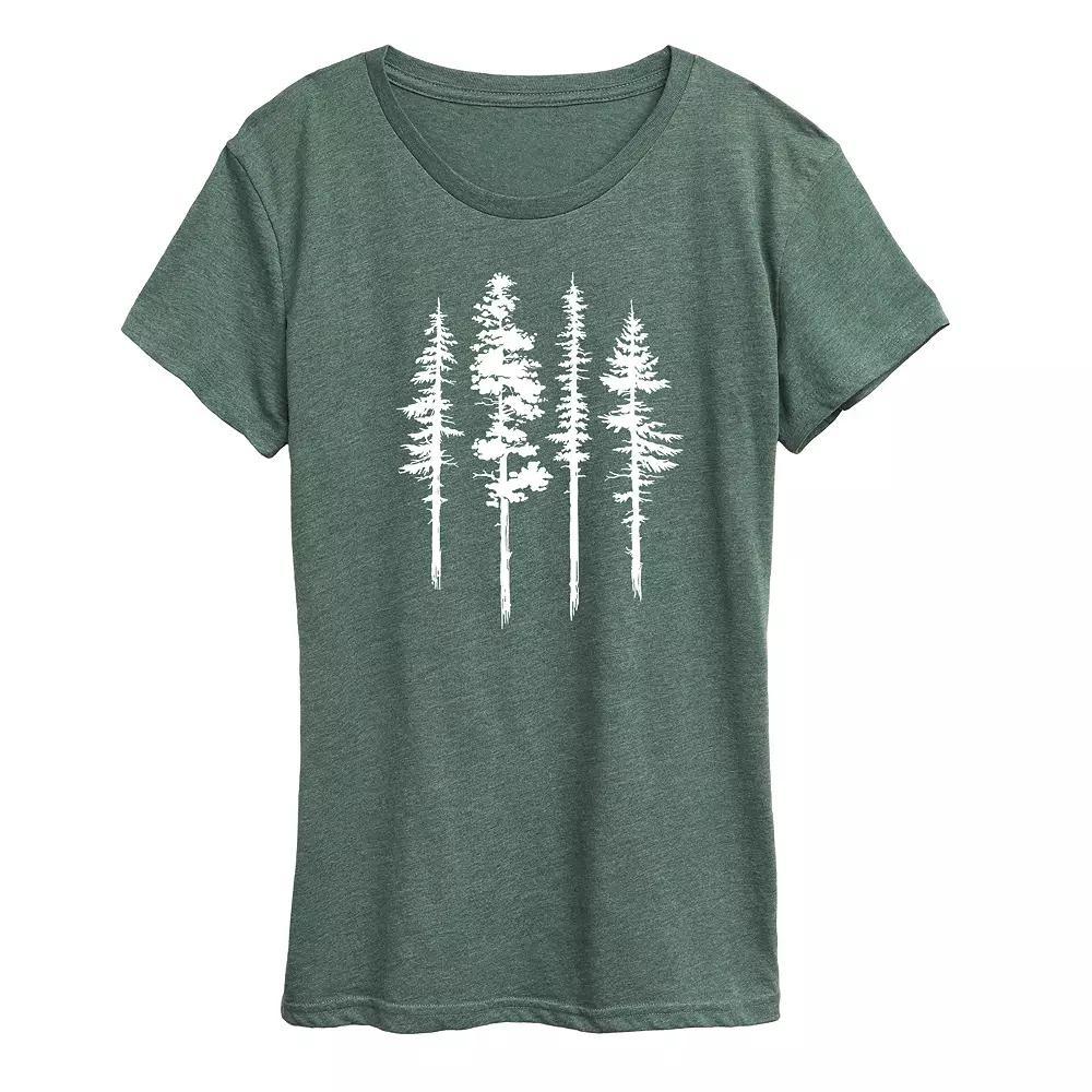 Women's Abstract Trees Graphic Tee,  Product Image