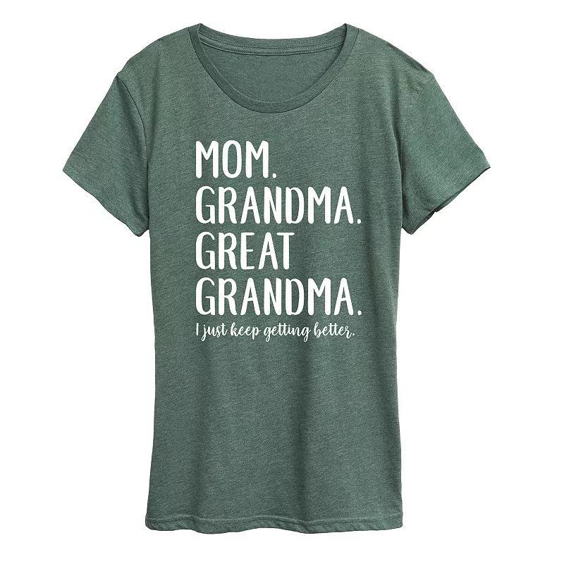 Women's Mom Grandma & Great Grandma Graphic Tee, Girl's,  Product Image