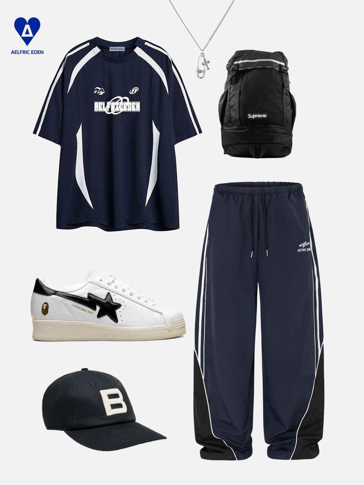 Aelfric Eden Contrast Side Baggy Track Pants Product Image