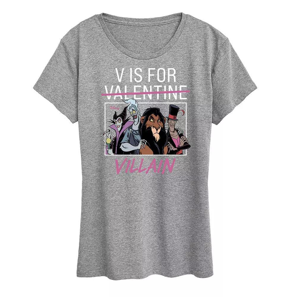 Disney Villain Women's V For Valentine Graphic Tee,  Product Image