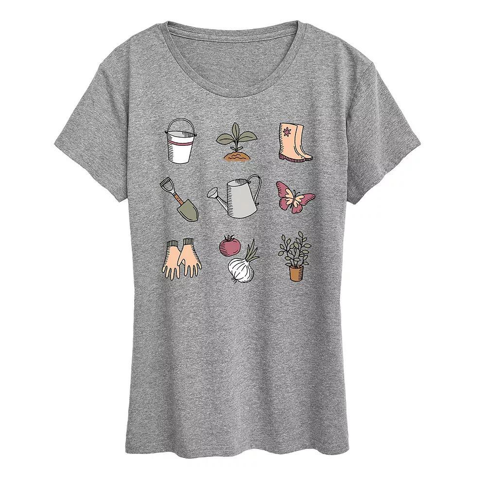 Women's Gardening Grid Graphic Tee,  Product Image