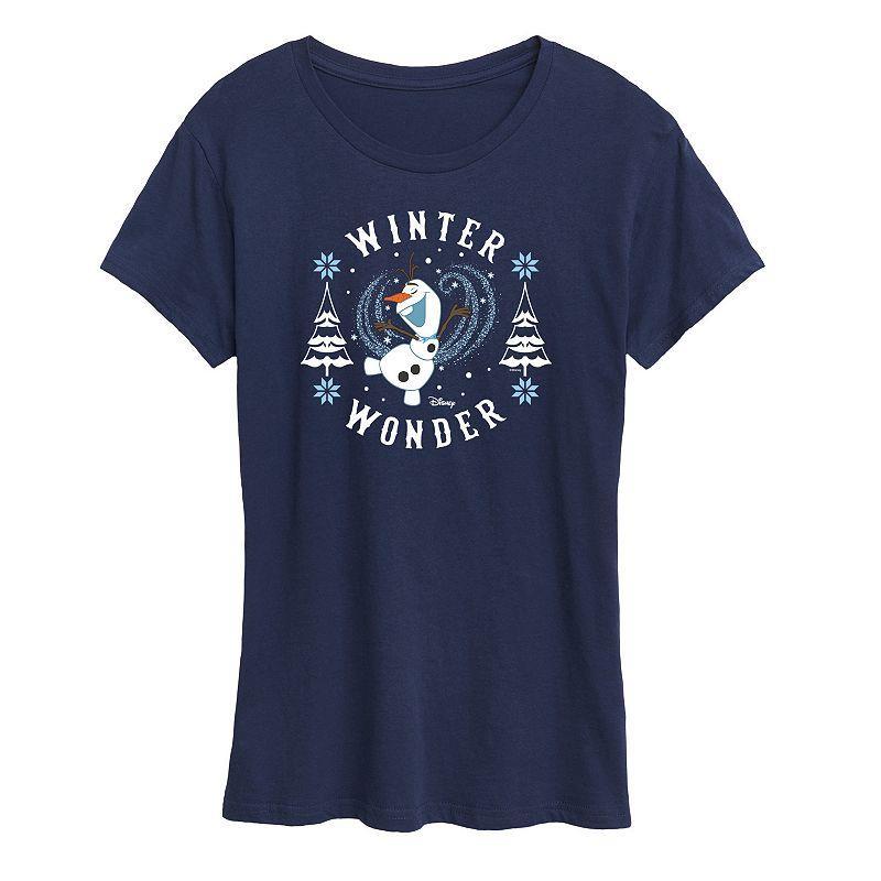 Disneys Frozen 2 Womens Winter Wonder Graphic Tee, Girls Heather Grey Product Image