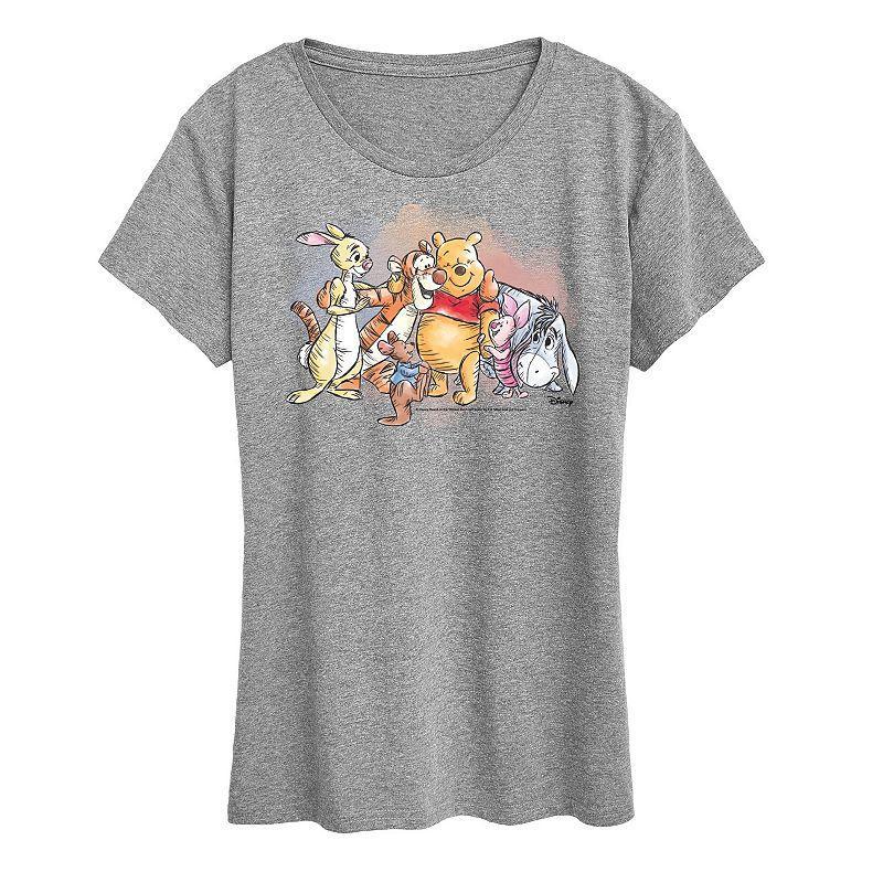 Disney's Winnie The Pooh Women's Watercolor Graphic Tee,  Product Image