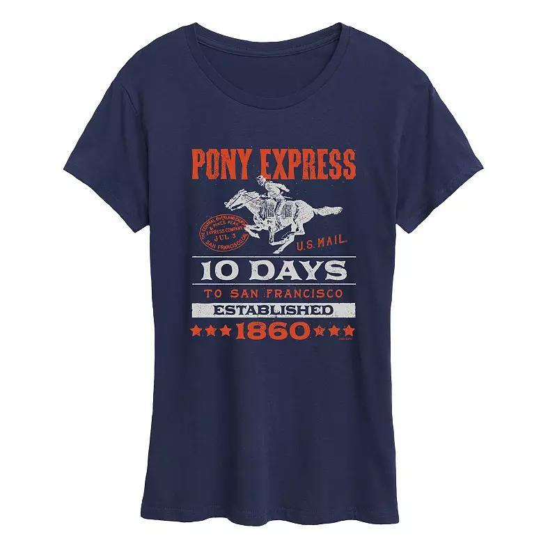 Women's USPS Pony 10 Days Graphic Tee, Size: XXL, Blue Product Image