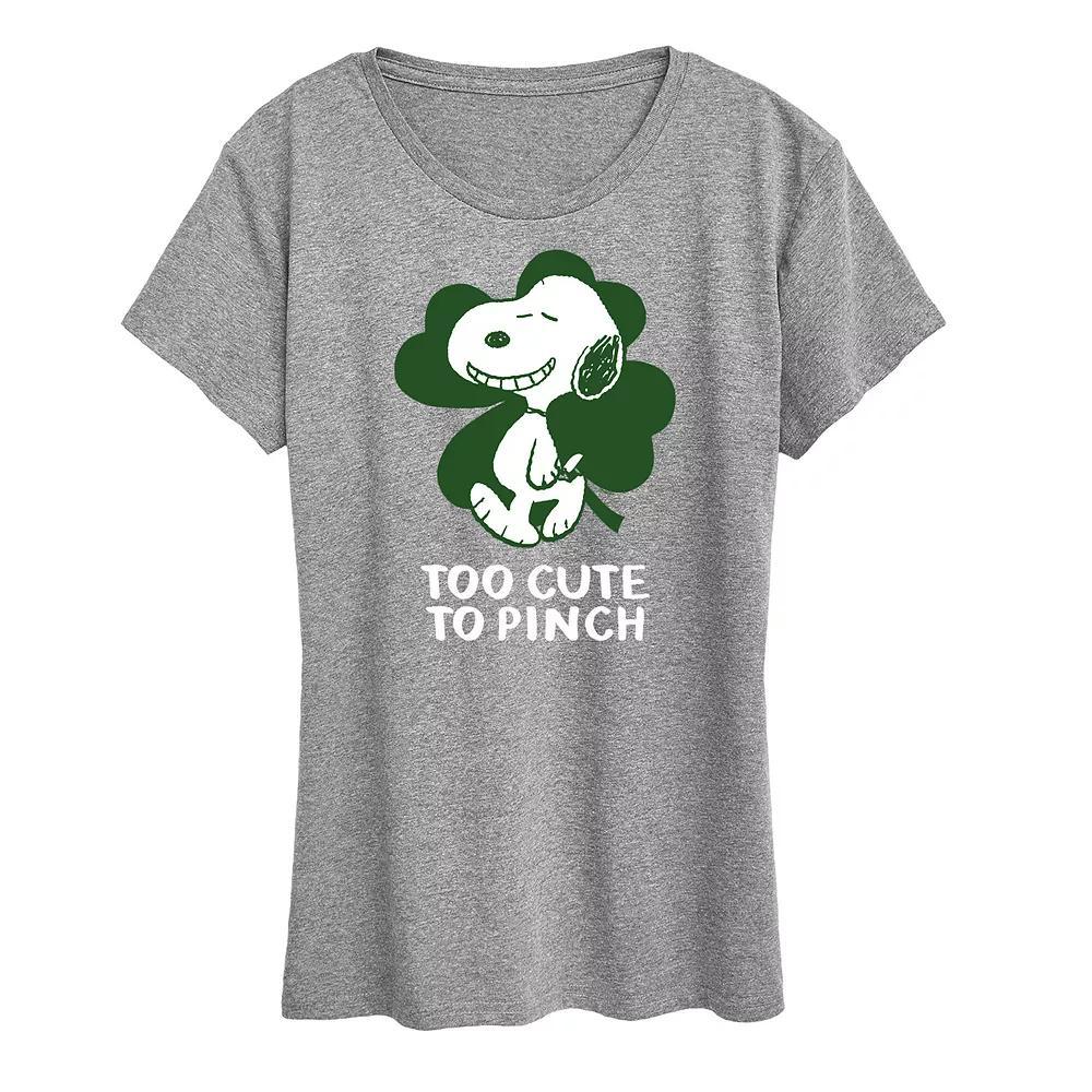 Women's Peanuts Snoopy Too Cute To Pinch Graphic Tee,  Product Image
