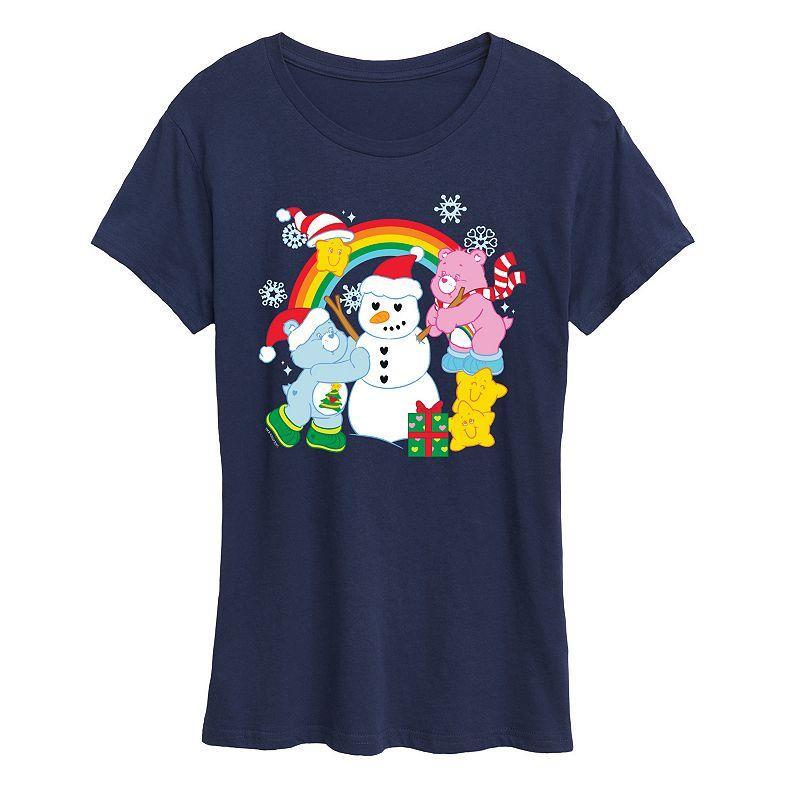 Womens Care Bears Snowman Graphic Tee, Girls Heather Grey Product Image