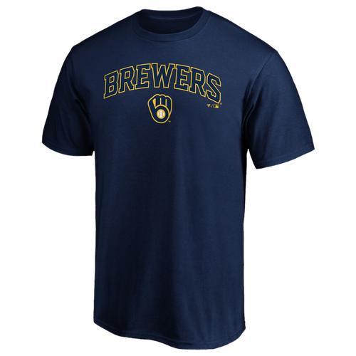 Mens Fanatics Branded Milwaukee Brewers Team Logo Lockup T-Shirt Blue Product Image