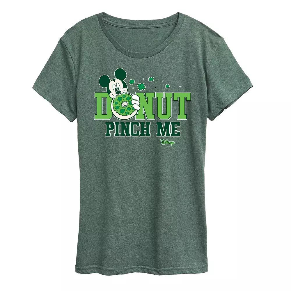 Disney's Mickey Mouse Women's St. Patrick's Donut Pinch Me Graphic Tee,  Product Image