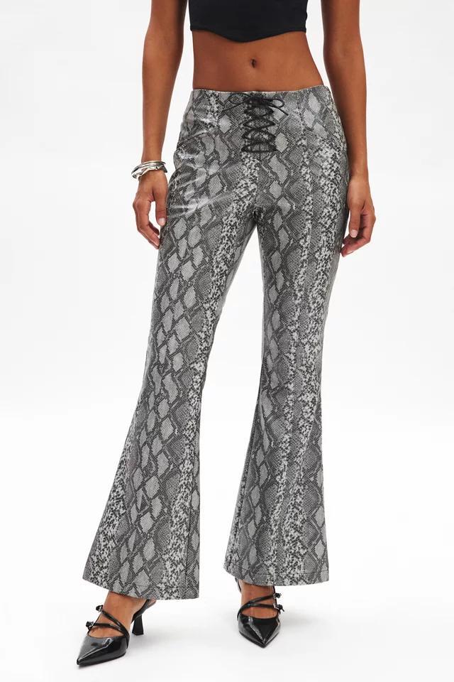 Ecote Monty Snakeskin Low Rise Bootcut Pant Product Image