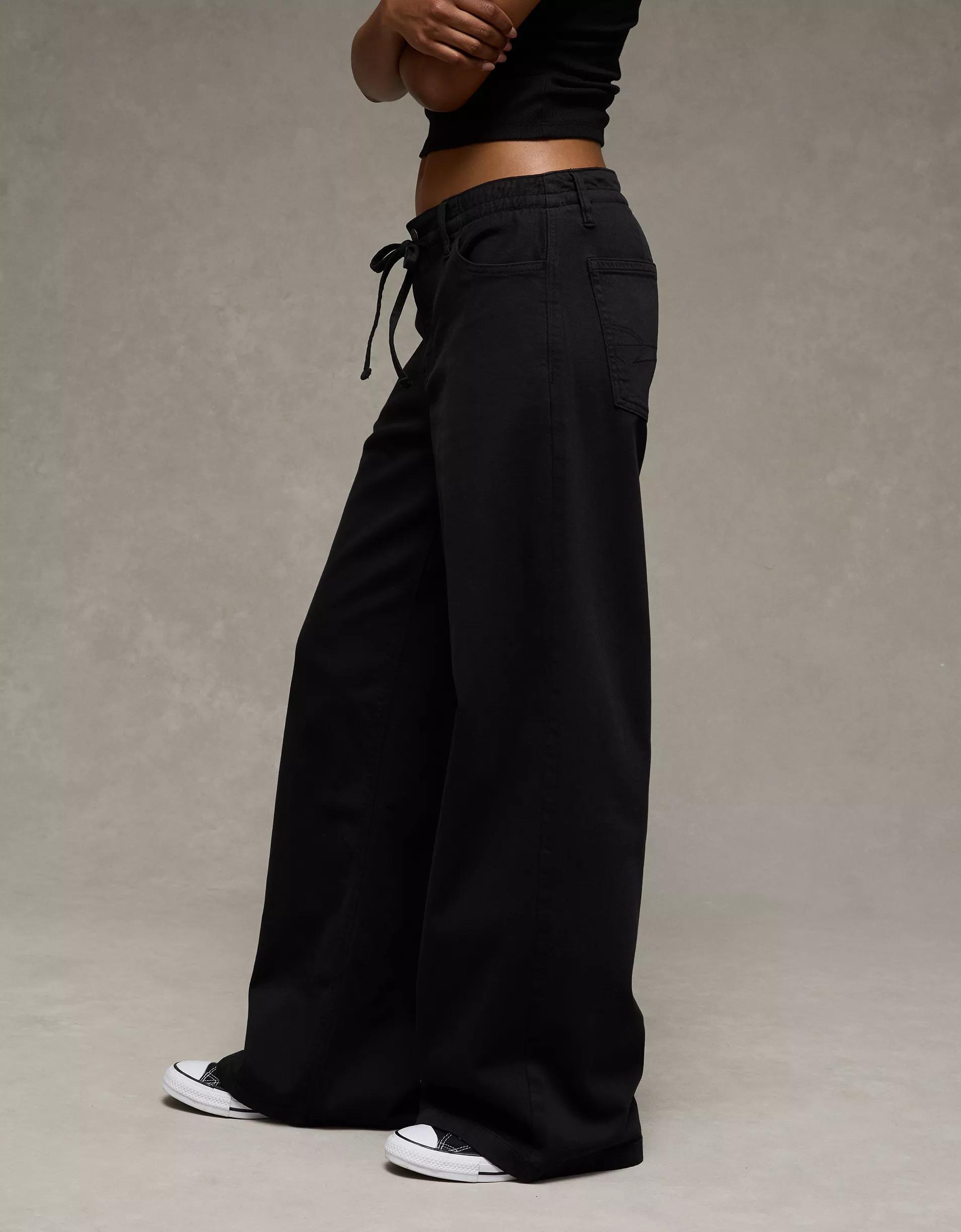 AE Dreamy Drape Stretch Low-Rise Ultra Wide-Leg Pant Product Image