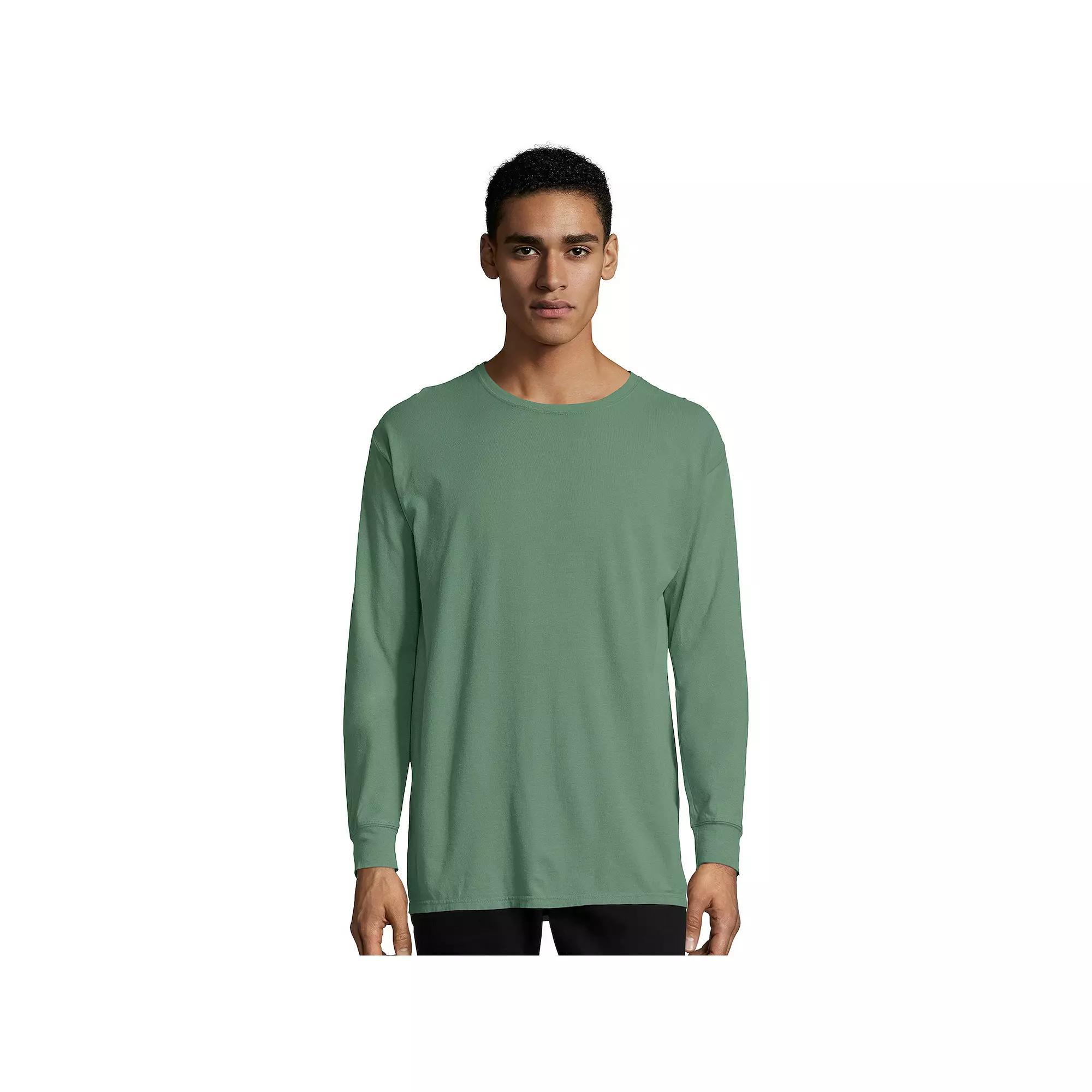 Men's Hanes® ComfortWash Long Sleeve Garment-Dyed Tee,  Product Image