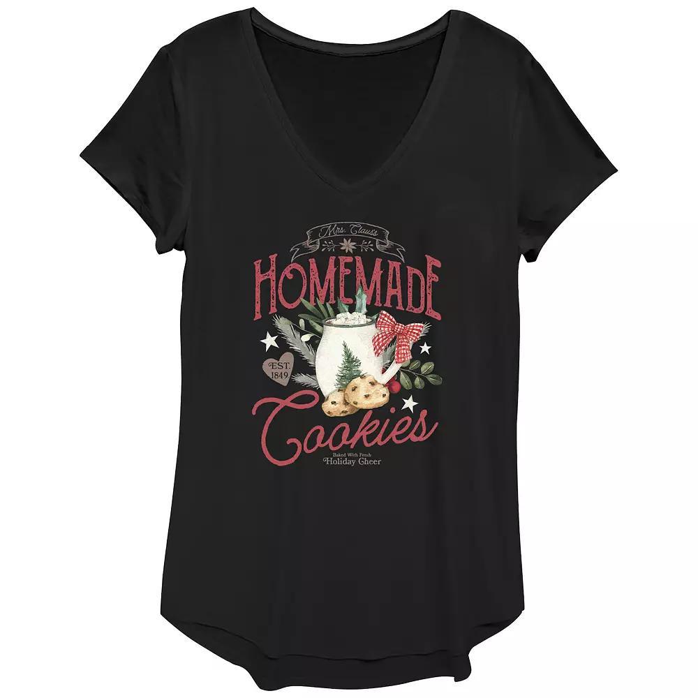 Women's Mrs. Claus' Homemade Christmas Cookies Graphic Tee,  Product Image