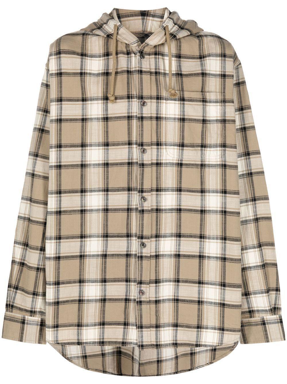 Checked Shirt Jacket In Neutrals Product Image