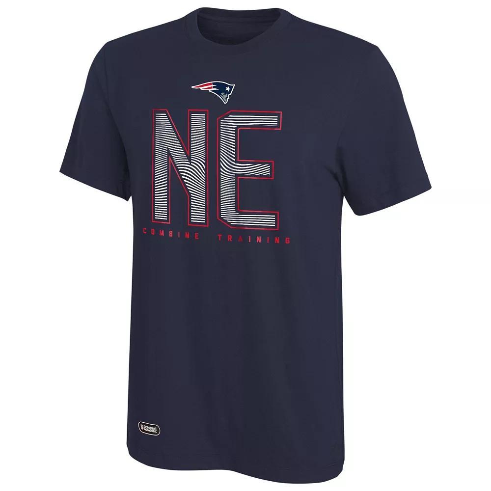 Men's Navy New England Patriots Combine Authentic Record Setter T-Shirt, Size: Large, Blue Product Image