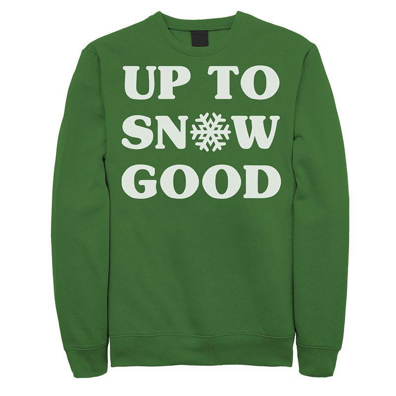 Men's Up To Snow Good Snowflake Christmas Sweater, Size: Small, Kelly Product Image