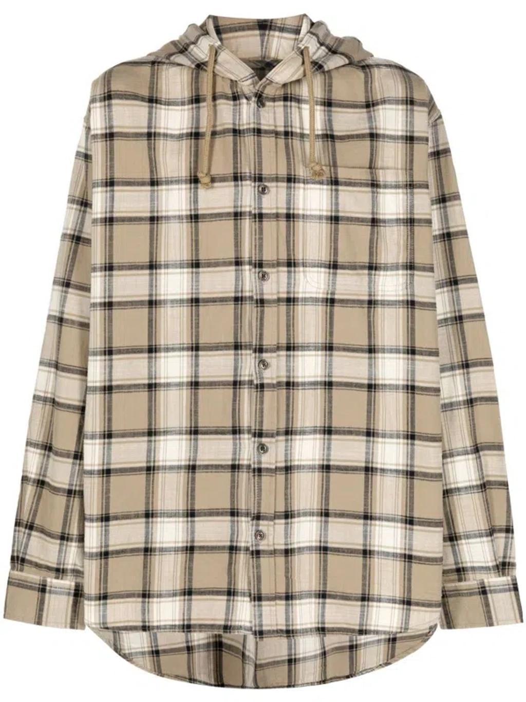 Checked Shirt Jacket In Neutrals Product Image