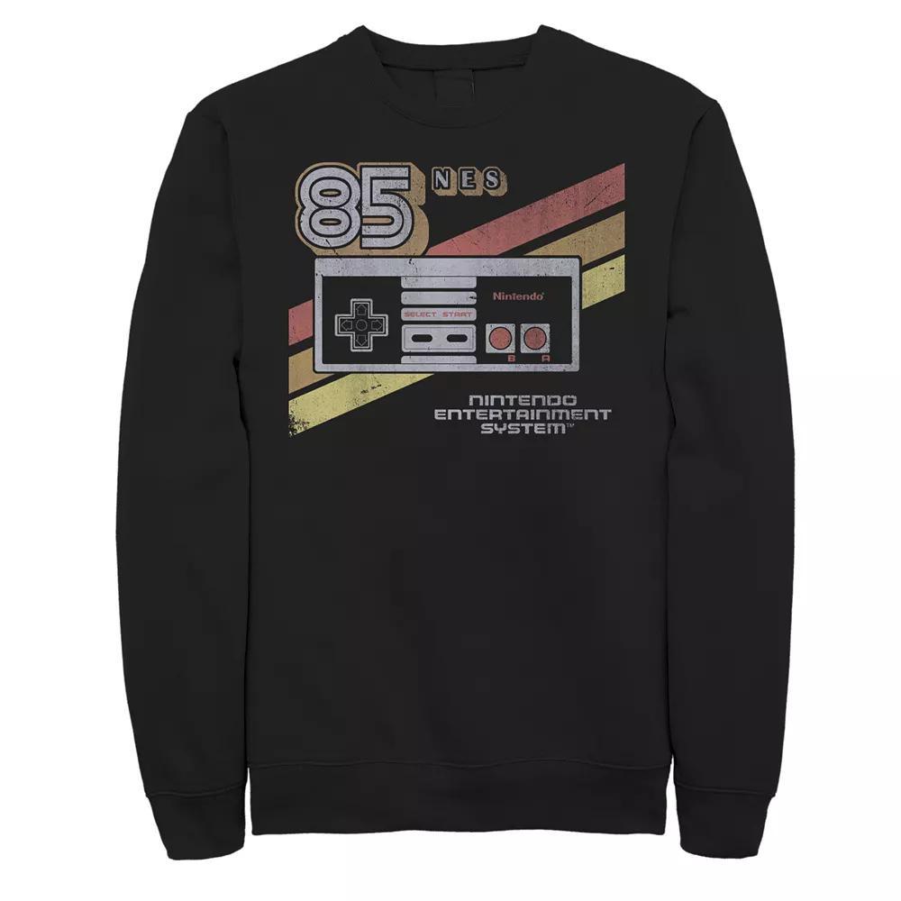 Men's Nintendo Entertainment System Retro Logo Sweatshirt, Size: XXL, Black Product Image