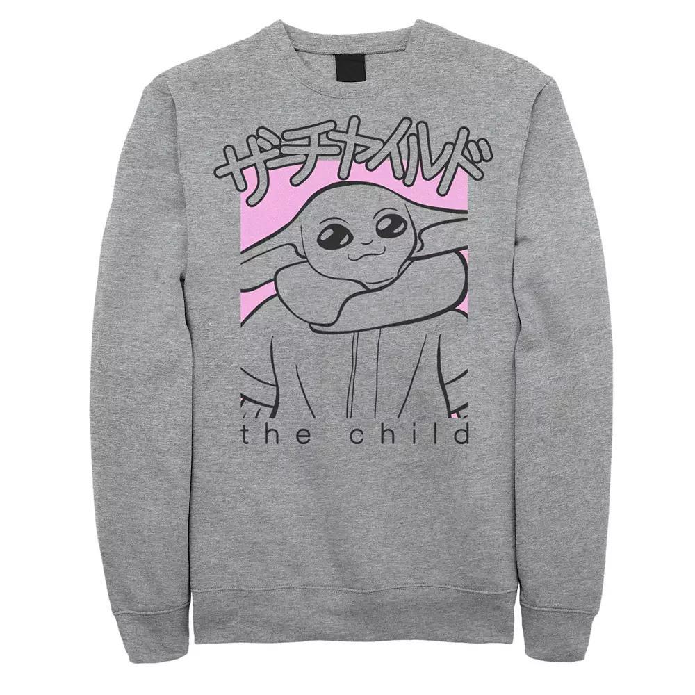 Men's Star Wars The Mandalorian The Child Kanji Portrait Sweatshirt,  Product Image