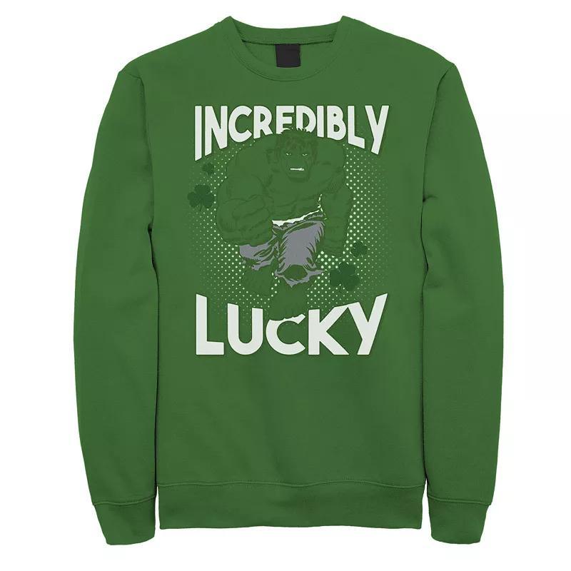 Men's Marvel Hulk Incredibly Lucky St. Patrick's Sweatshirt,  Product Image