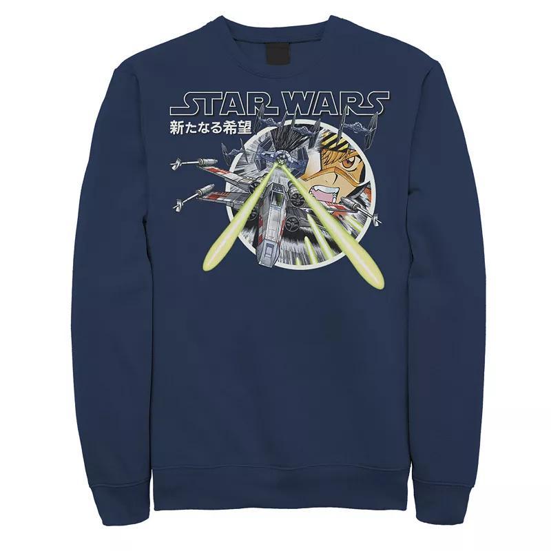 Men's Star Wars Kanji Red Five Action Sweatshirt, Size: Large, Blue Product Image