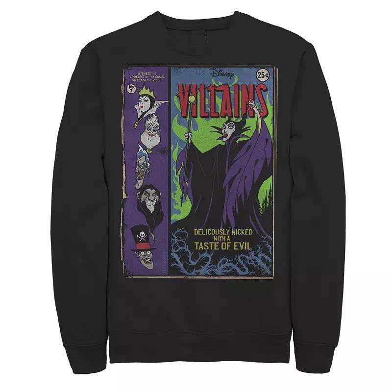 Disney Villains Men's Deliciously Wicked Comic Sweatshirt, Size: Large, Black Product Image