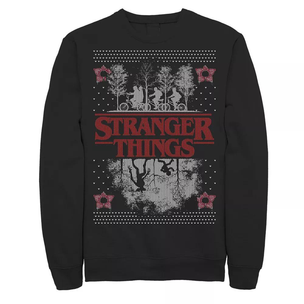 Mens Netflix Stranger Things Ugly Christmas Sweater Style Sweatshirt Product Image