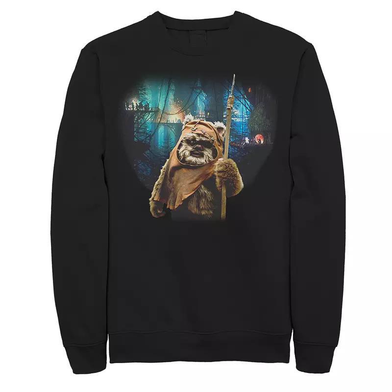 Men's Star Wars Que La Fuerza Te Acompane Yellow Text Sweatshirt,  Product Image