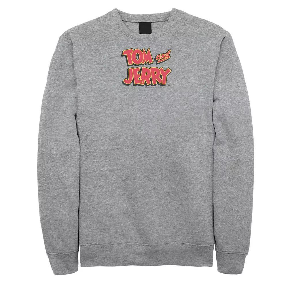 Big & Tall Tom and Jerry Logo Graphic Fleece, Men's, Size: XL Tall, Athletic Grey Product Image