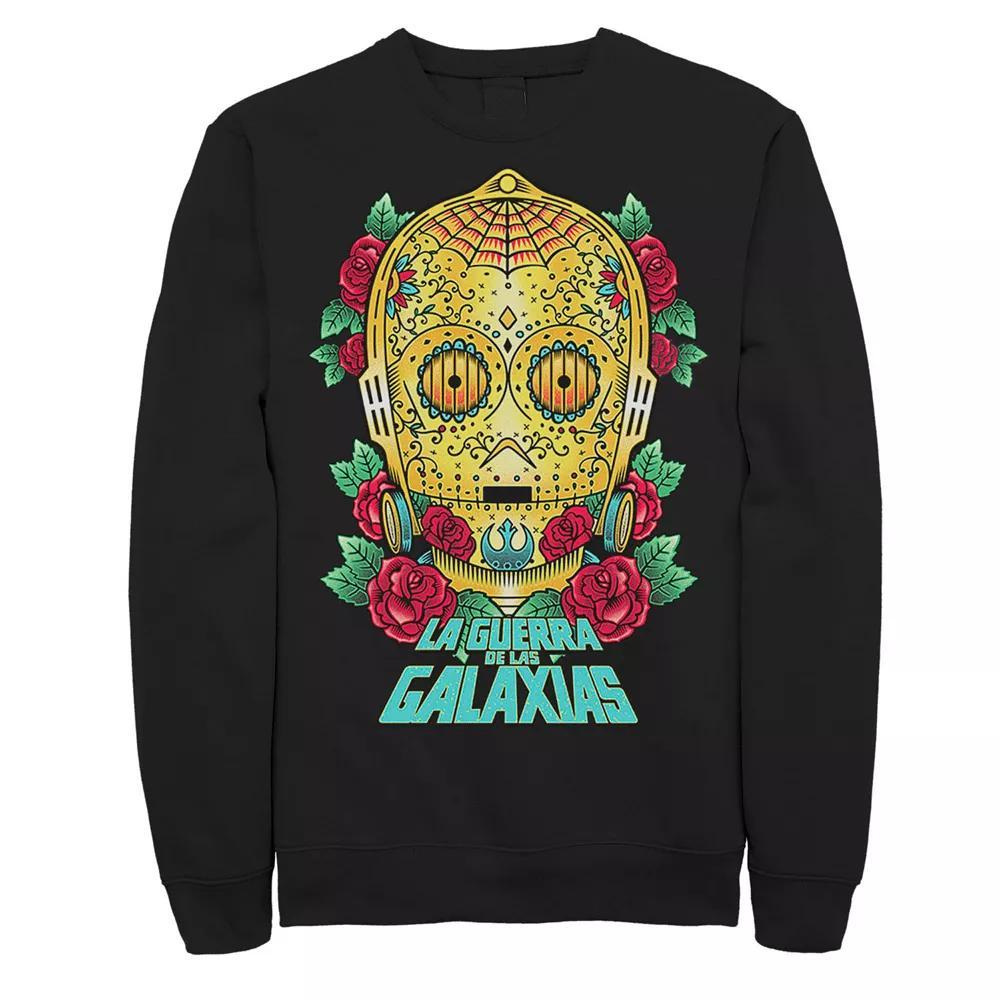 Men's Star Wars C-3PO La Guerra De Las Galaxias Head Shot Sweatshirt,  Product Image