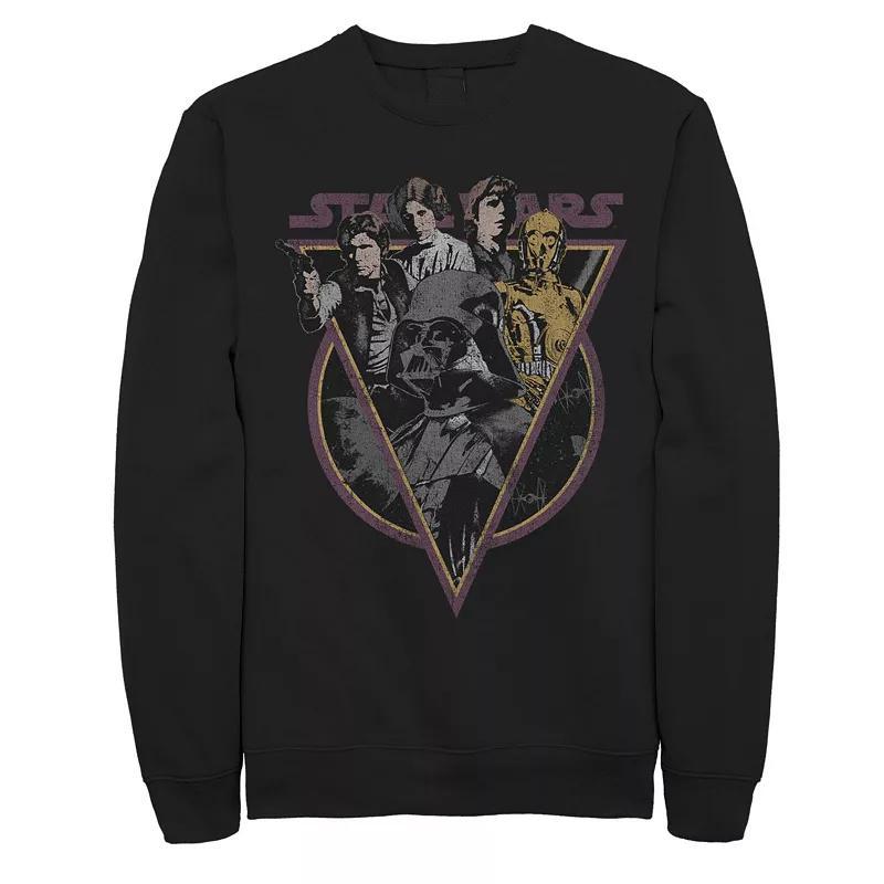 Men's Star Wars Retro Distressed Draw Sweatshirt, Size: Large, Black Product Image