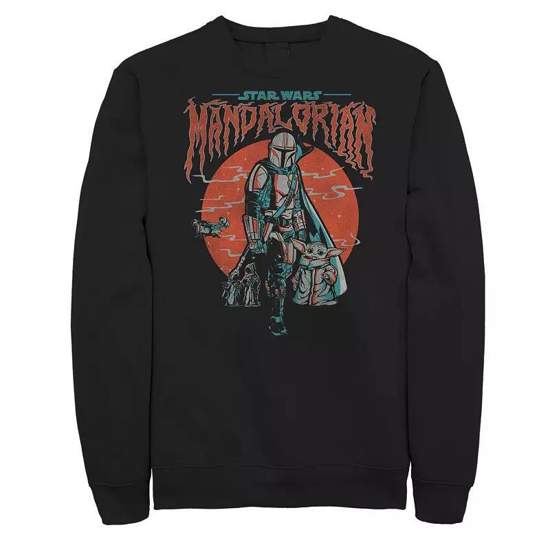 Mens Star Wars The Mandalorian The Child aka Baby Yoda Portrait Graphic Fleece Pullover Product Image